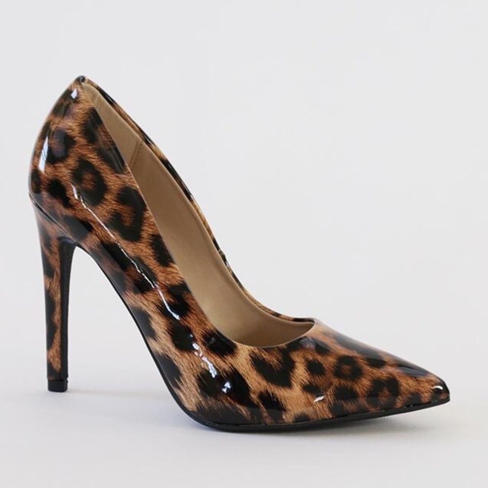 scheme leopard patent high heel pump stiletto - Picture 4 of 7